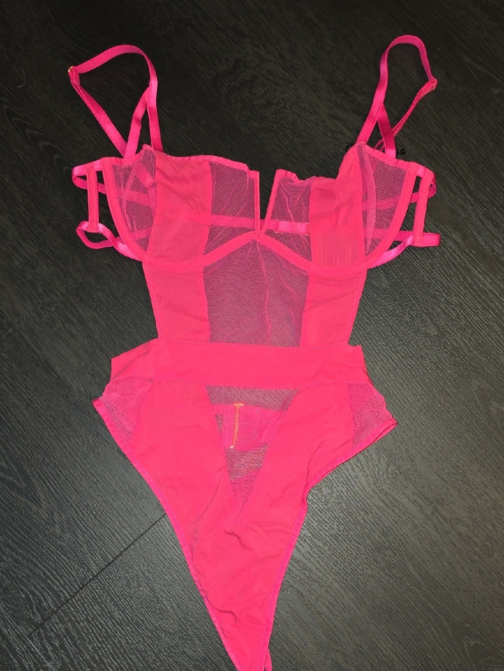 Bluebella Orla Wired Bodysuit In Fuchsia Pink